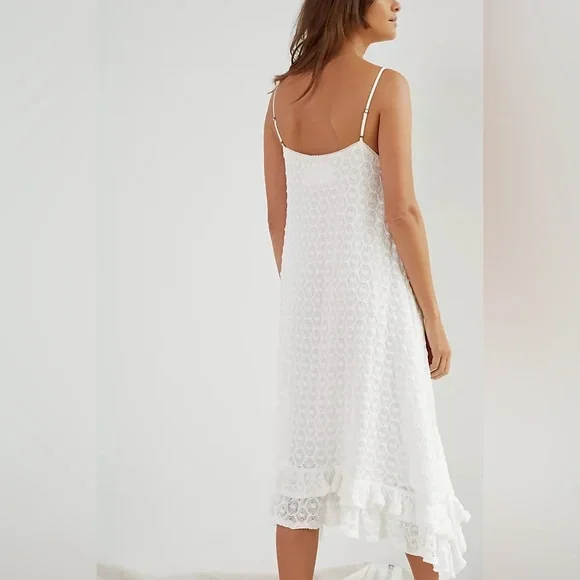 Anthropologie Ruffled Crochet Midi Dress - Picture 5 of 11